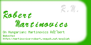 robert martinovics business card